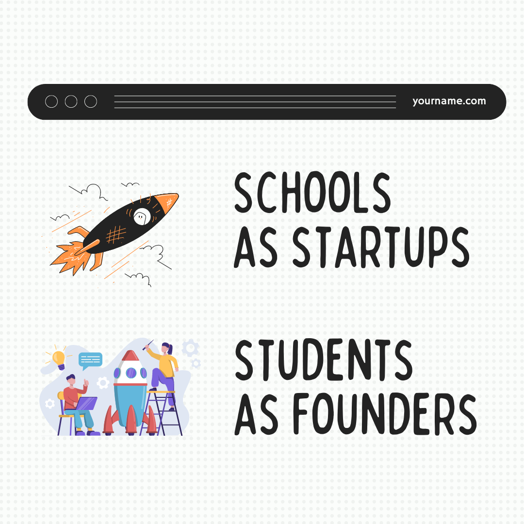Schools as Startups and Students as Founders