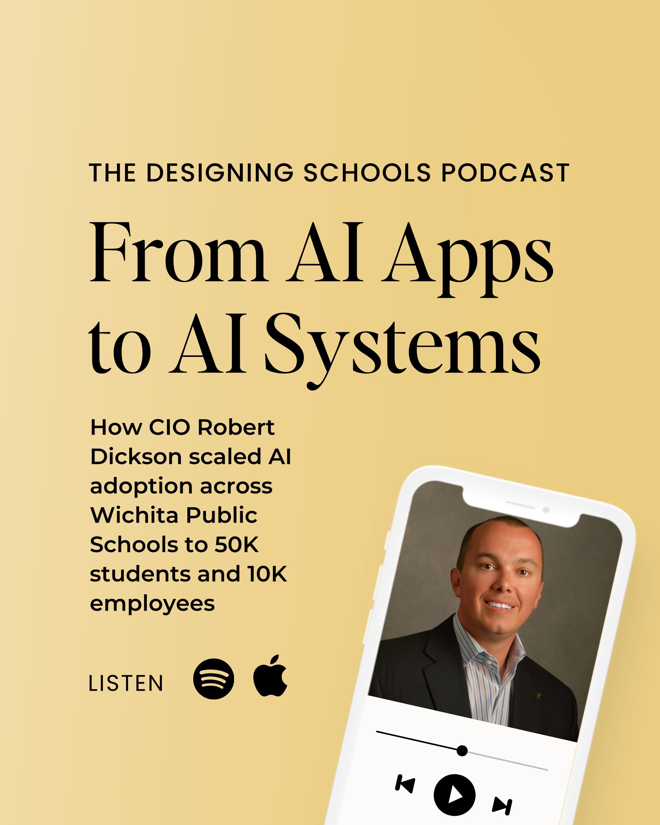 Podcast episode with Robert Dickson on Designing Schools about AI in work and education